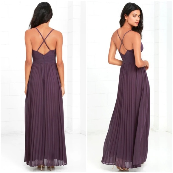 Lulus | Depths of My Love Dusty Purple Maxi Dress - Picture 8 of 8